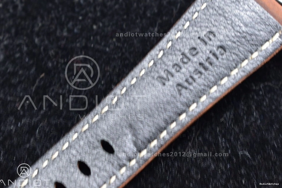 Luminor Edition 977 on PAM1046 White Due Dial Asso Brown Bold AXXXIV VSF Strap Best 1009